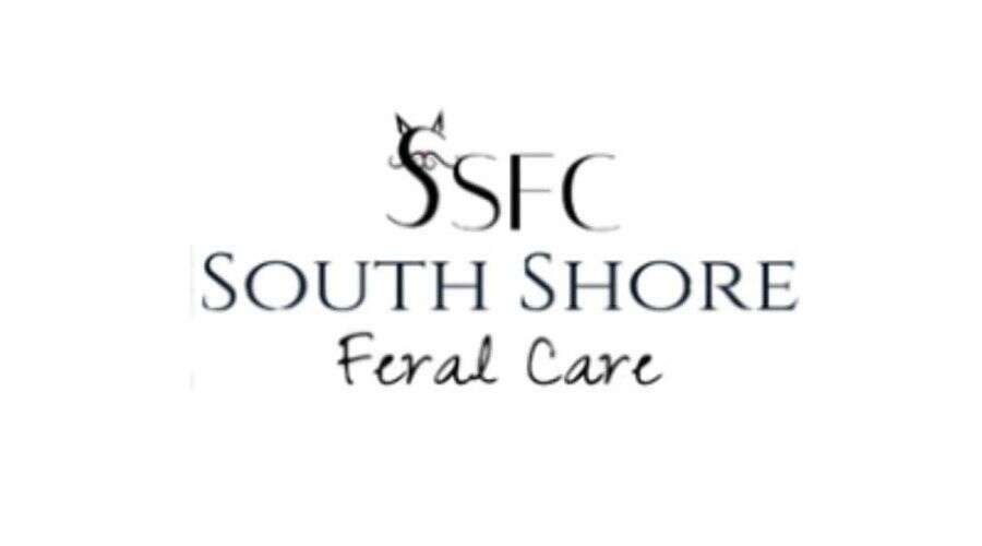 SSFC South Shore Feral Care logo with decorative text and a stylized cat outline.